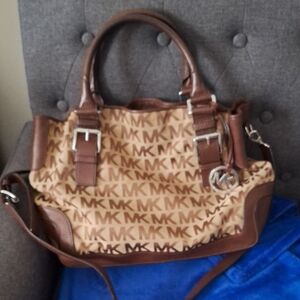Michael Kors Brown and Tan Satchel